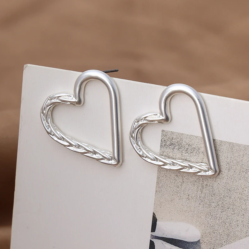 

Valentine's Lover Gifts Lovely Heart Stud Earrings for Women Girls, Gold/silver