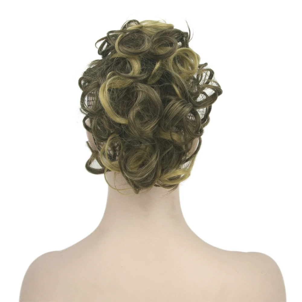 

Curly Short Ponytails Synthetic Clip In Extensions Tail False Hair on Clips Chignon