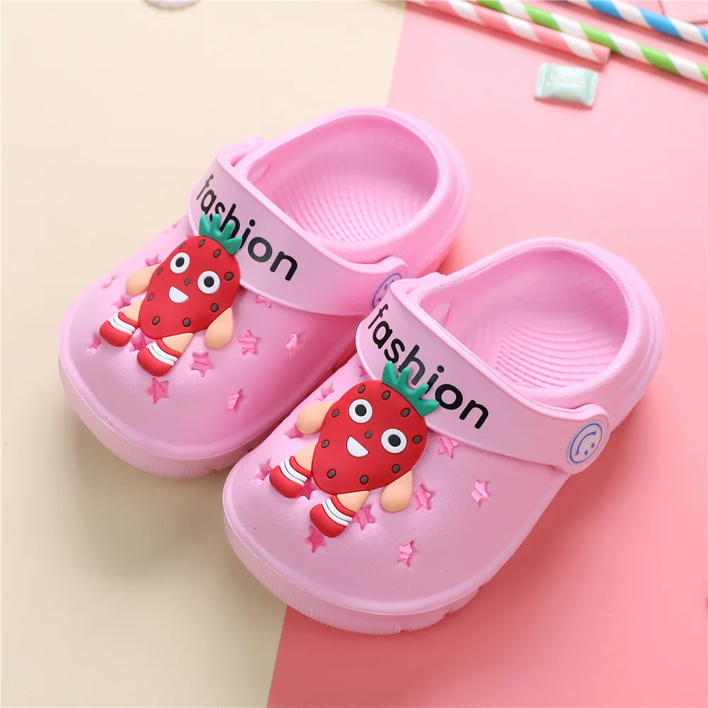 

Toddlers 2021 Customized Cartoon EVA Clogs Kids Garden Shoes Toddler/little Kids Cute Baby Sandals Baby Pink Slippers