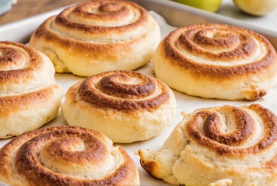 Step-by-step process showing vegan cinnamon bun dough being rolled with cinnamon sugar filling
