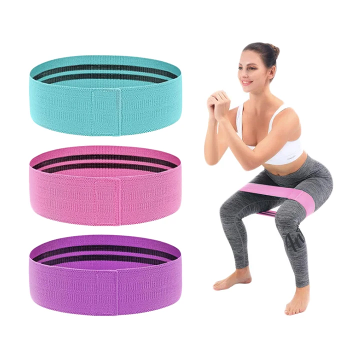 

Non slip cloth fabric custom booty bands 3 pack for Women