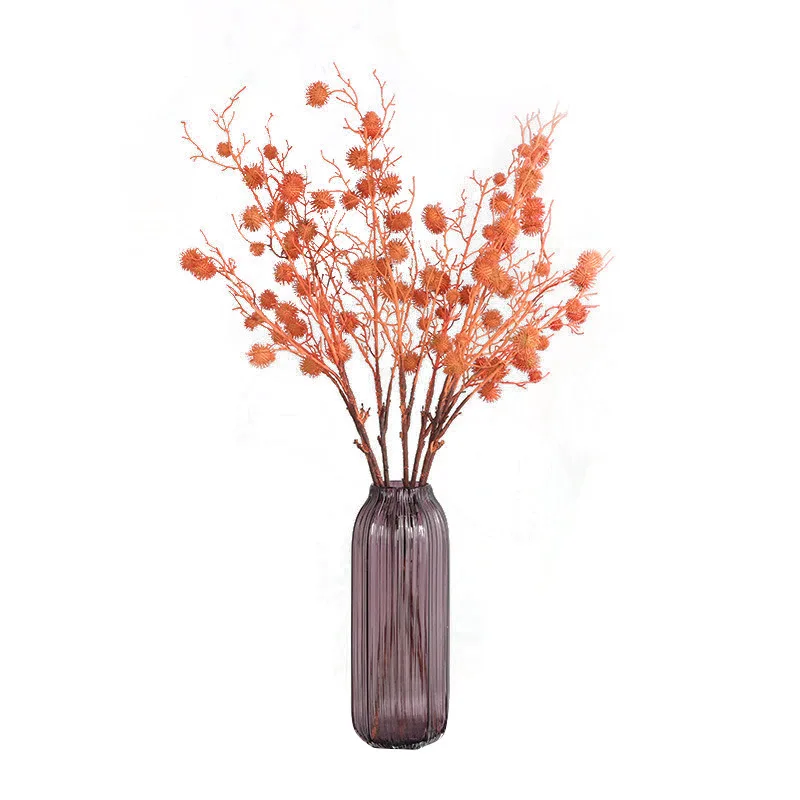 

Handmade Single Branch Lutong Artificial Flower Arrangements Plastic Bouquet Wedding Road Home Decorations, As photo