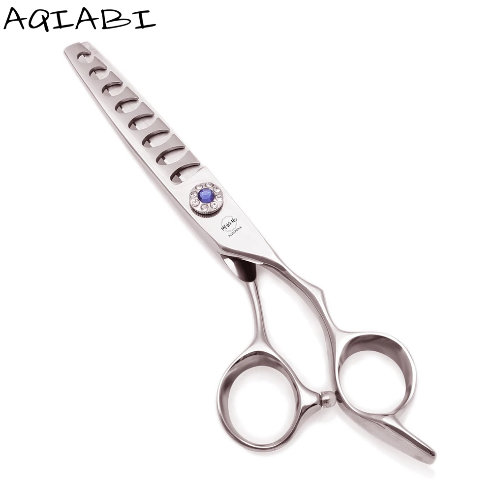 

Hair Cutting Scissors 6'' JP Stainless Barber Thinning Shears Slippery Razor Edge Blue Diamond A9022, Blue screw