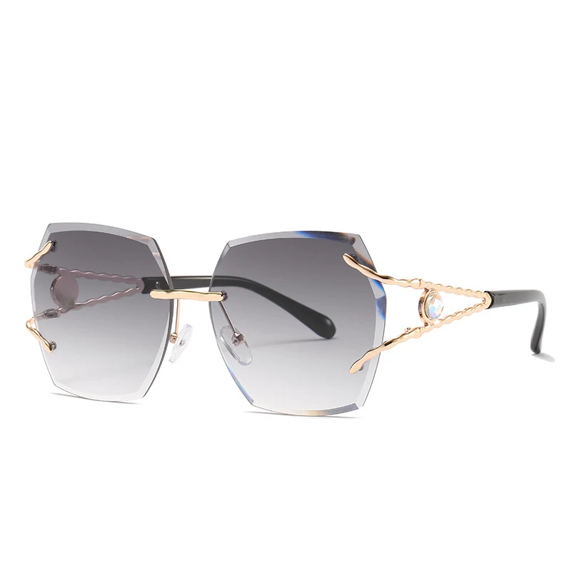 

Stylish Colorful Rimless Men Women Square Frame Sunglasses Wholesale