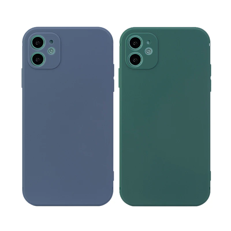 

Ultra Thin Liquid Silicone Mobile Phone Case For iPhone 12 Pro Max Mini 11 X Cover Coque Fundas Para Celular De Telefono Capa, Black/blue/asparagus green/dark green