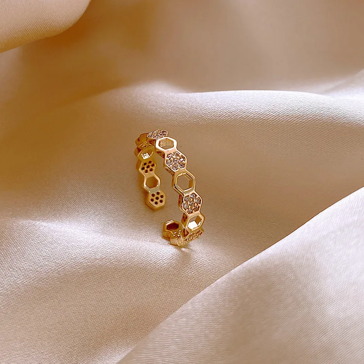 

fashion jewelry trendy crystal ring net