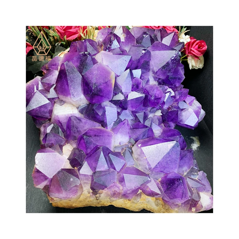 Kindfull Wholesale Crystals Stones Top Quality Crystal Crafts Natural Amethyst Cluster Specimen for Gifts
