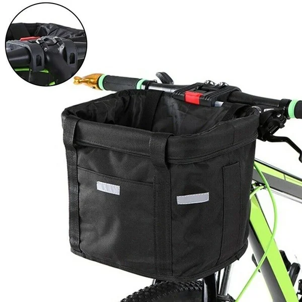 

Advocator OEM basikal High capacity Outdoor Bicycle Basket Folding Bike Front Handlebar Pet Carrier Frame Shopping Bag, Customized color