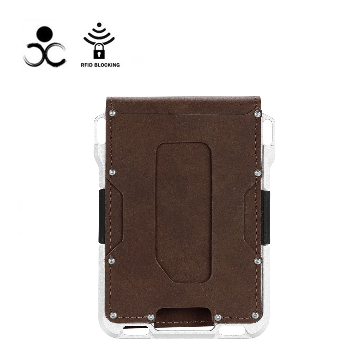 

Aluminum Metal Rfid Credit Card Holder Wallet Men's Fashion Black Bank Credit Card Holder Anti-theft Card Bag Money Bag