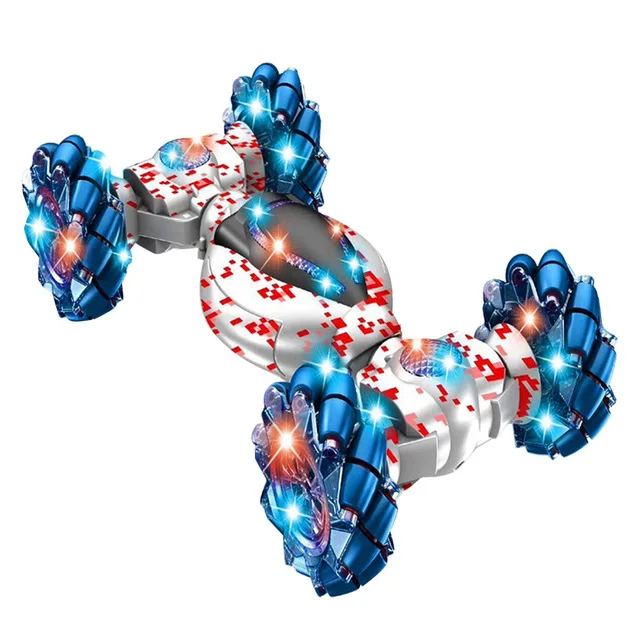 4g 4wd 360 度旋转双面扭曲手势无线电遥控特技攀岩漂移玩具车与光