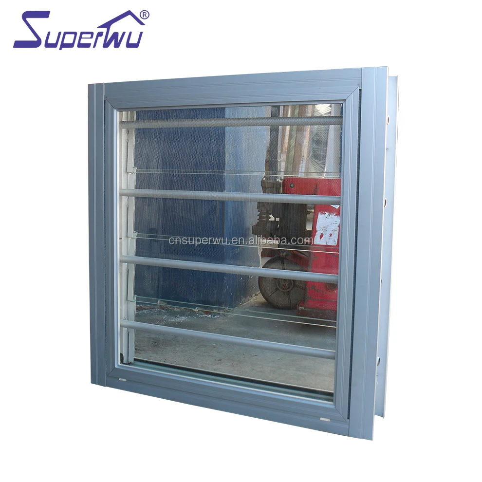 Aluminium frame glass adjustable shutters windows glass louvre