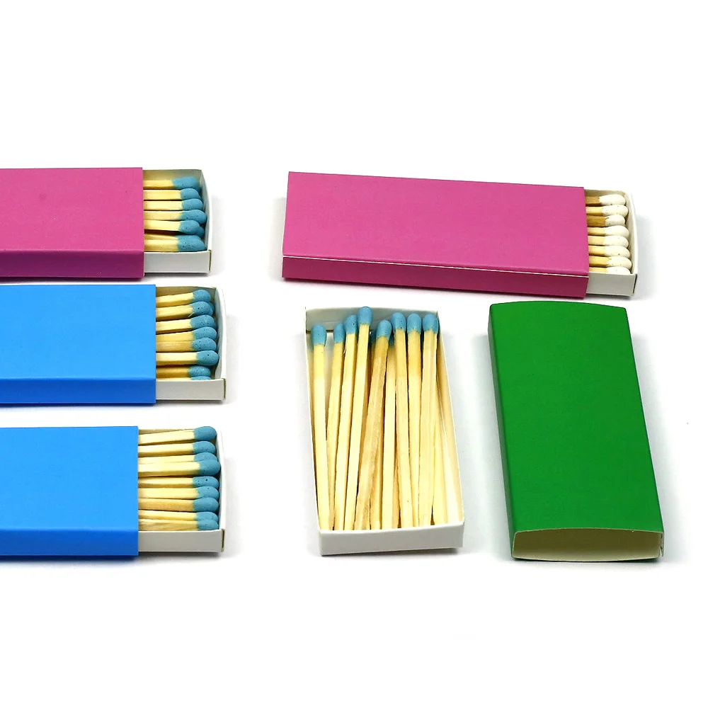 Tip Matches Custom Made Match Eco Friendly Box Safety Blue Custom Color Accepted 3000 Boxes 2mm