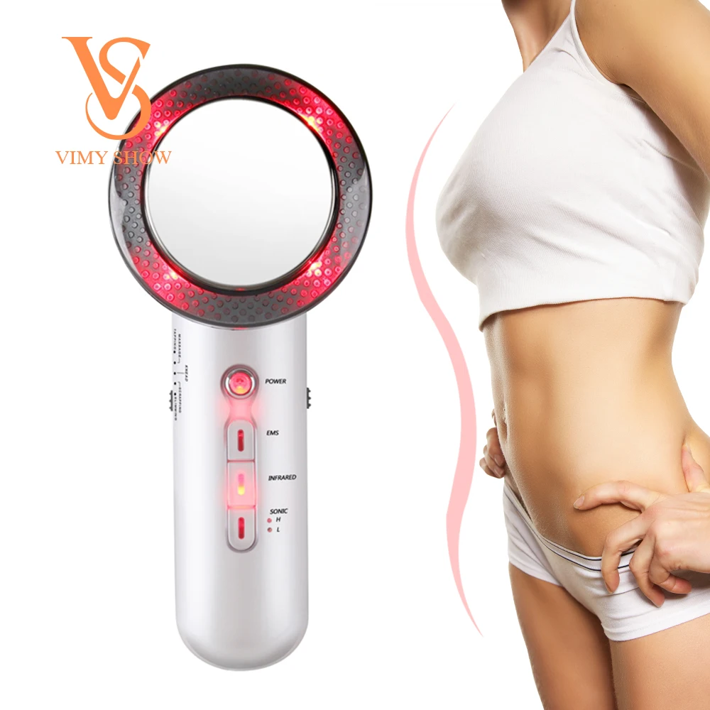 

3 IN 1 Ultrasonic Cavitation Slimming Weight Loss Fat Burner Machine Facial Massager Beauty Productos de belleza, White