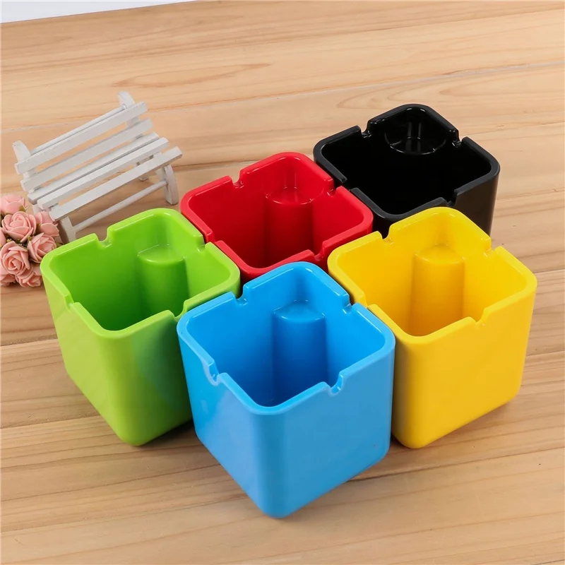 

Thicken Mini Square Ashtray, Black/yellow/blue/red/green