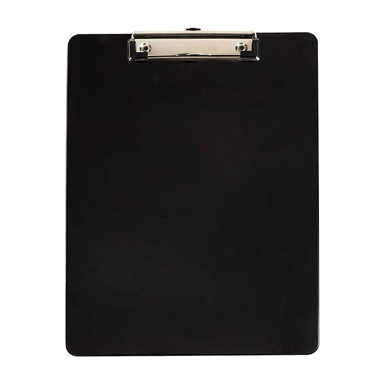 Black,Letter Size, 1InTheOffice Plastic Storage Clipboard 4 Pack 