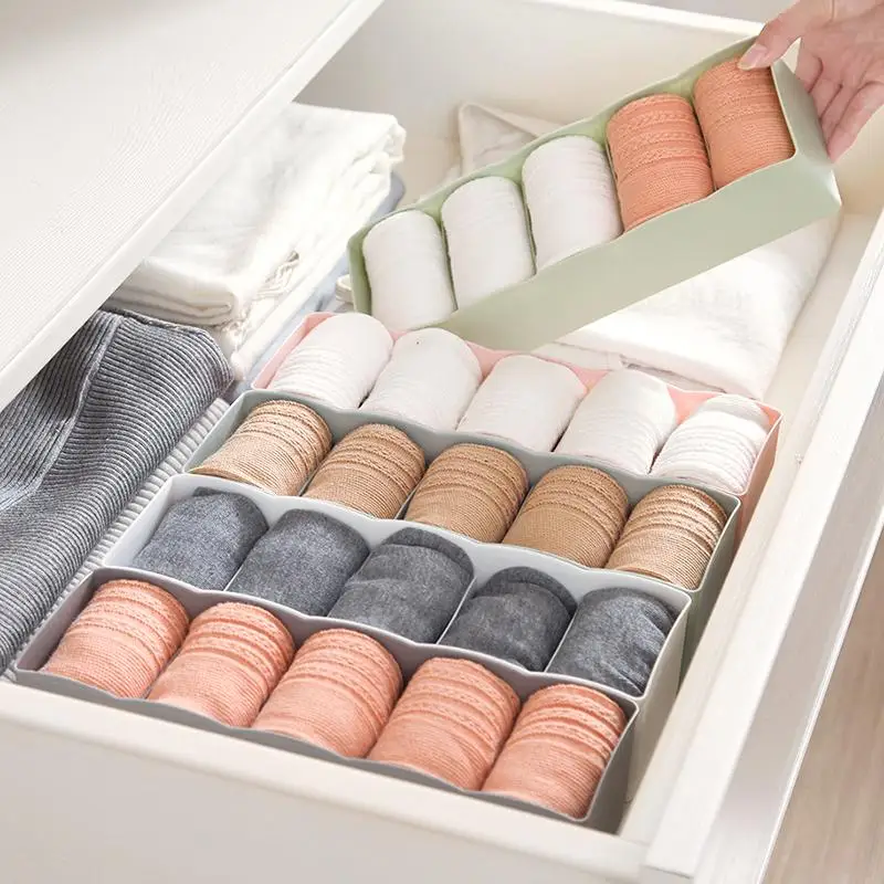 

Underwear Storage Box Desktop Storage Organization Can Be Stacked Grid Socks Storage Drawer Put Socks Plastic Box Bedroom