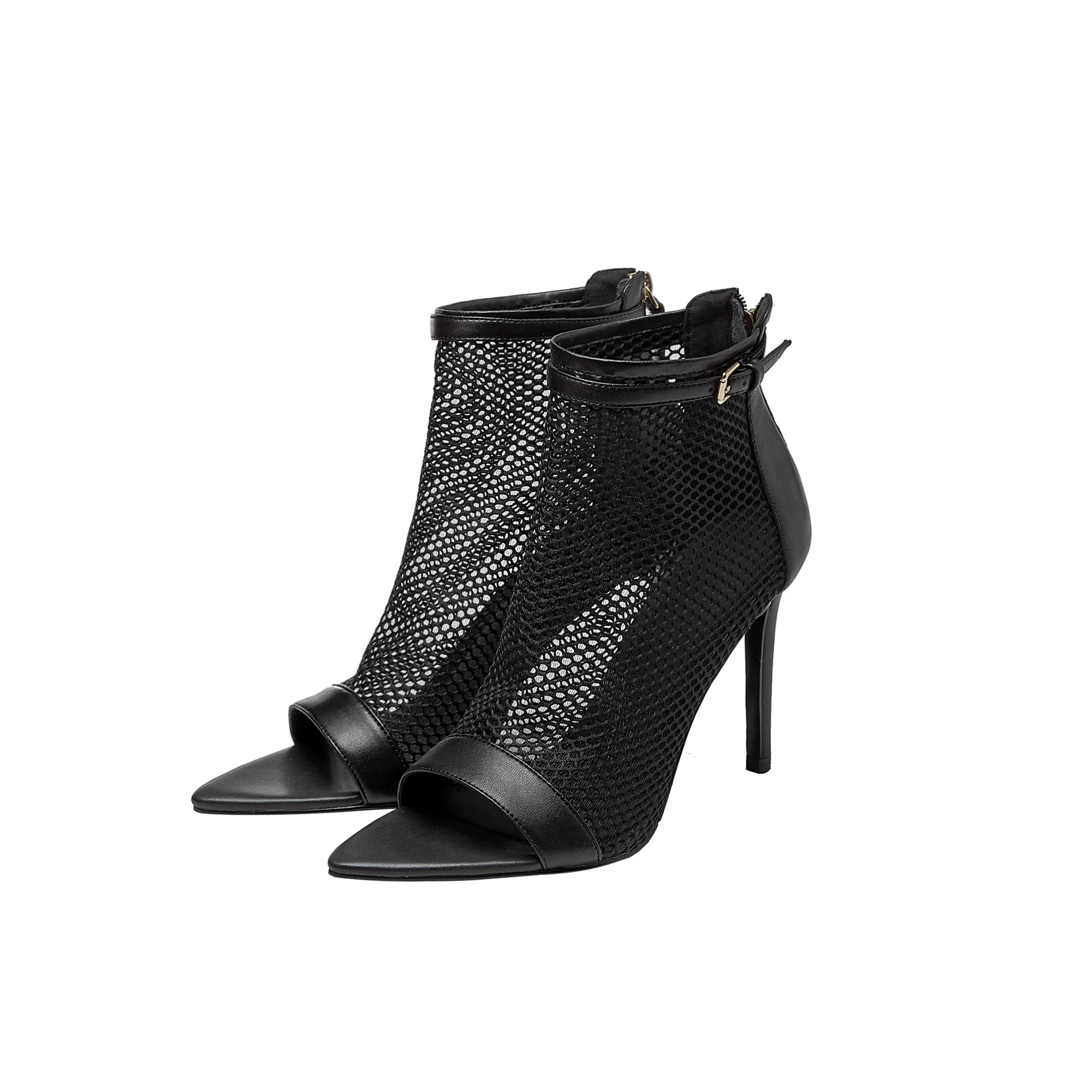 

Factory wholesale high quality leather fashion mesh boots women 2021