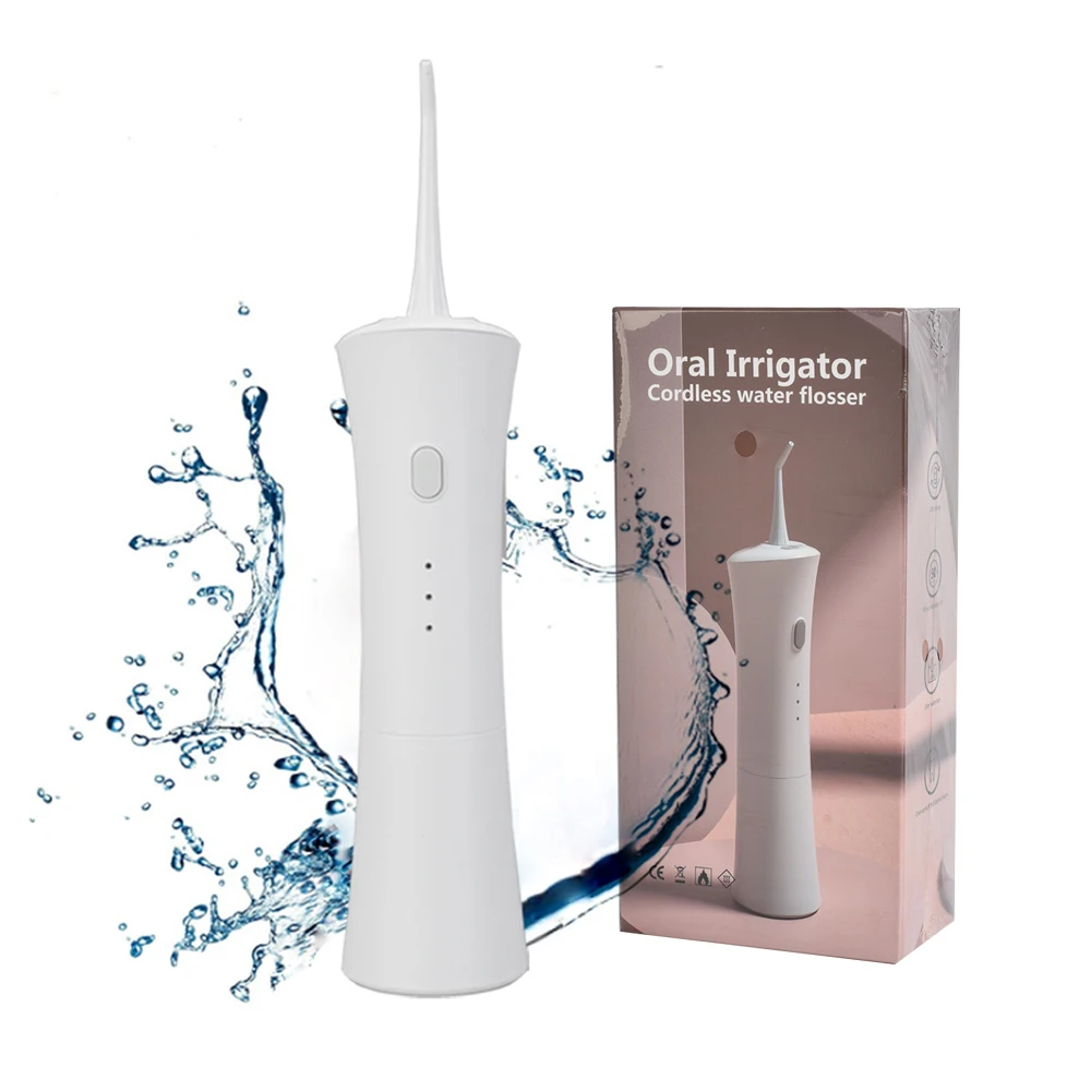 

IPX7 Oral Irrigator Cordless Water Flosser Teeth Whitening Kit Portable Rechargeable Dental Water Jet for Travel Home