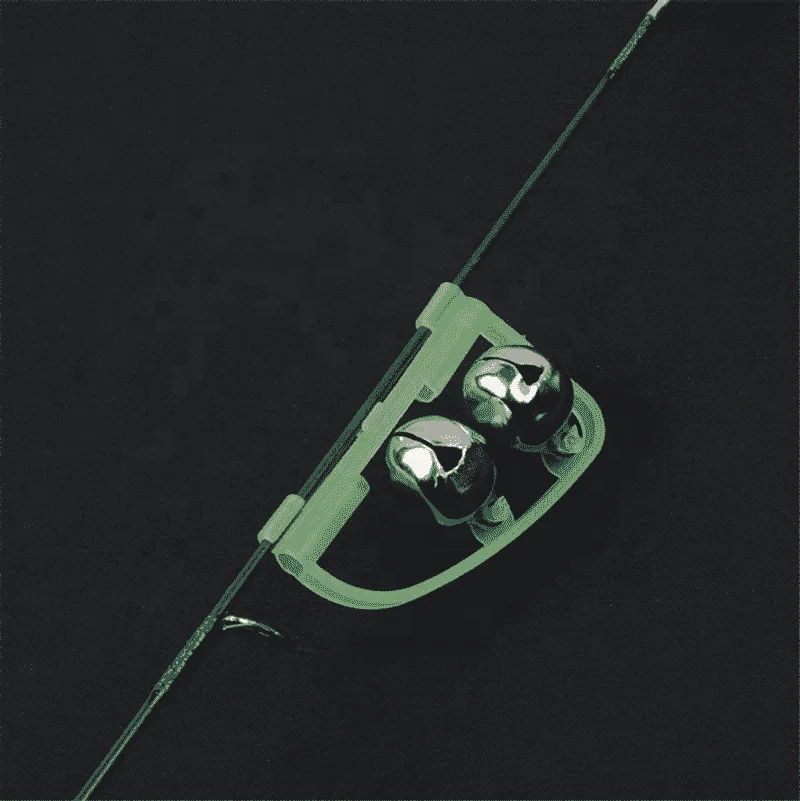 

1Pcs Fluorescent Fishing Rod Pole Tip Clip Twin Bell Alarm Alert Ring Glow In The Dark Fishing Tackle Box Accessory Tool