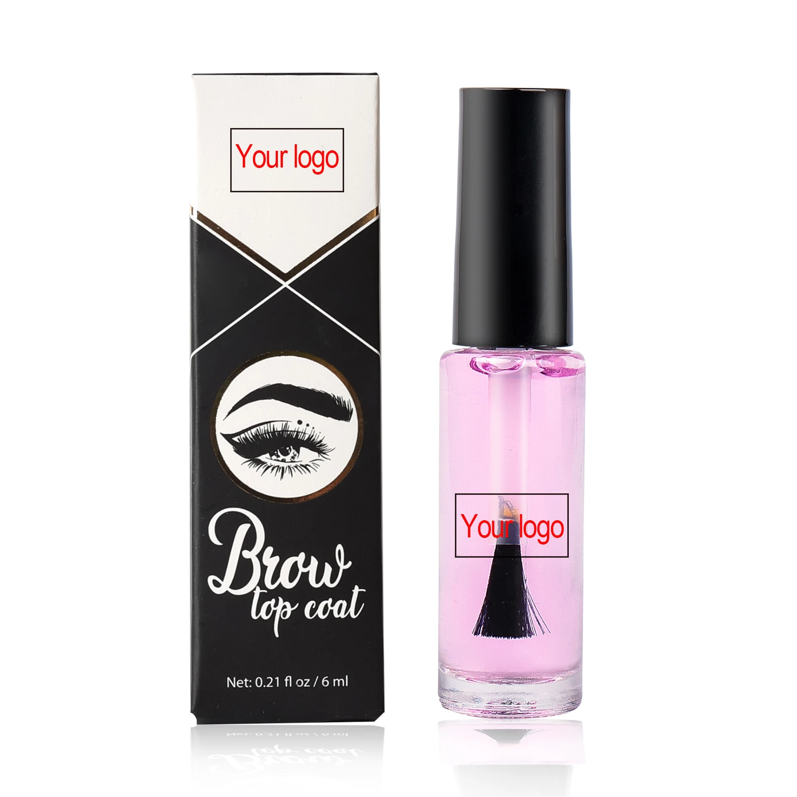 

Ready to Ship Low MOQ OEM Vegan Waterproof Eye Brows Tint Top Coat Polish Private Label Clear Water Proof Brow Top Coat