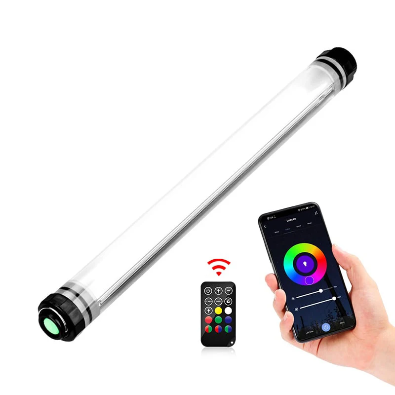 

LUXCEO P7RGB Pro APP Control Underwater Photography Lighting CRI 97 Rechargeable Handheld Tube RGB Color LED Video Light
