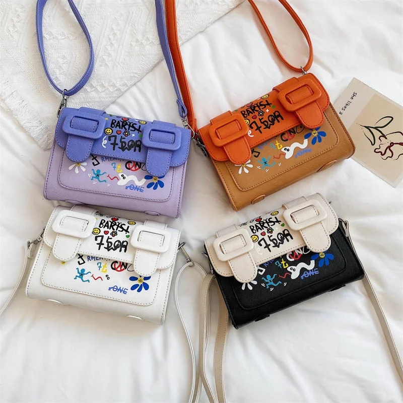 
Elegant female mini square shoulder bag candy color women Messenger bags fashion lady PU leather cluth handbags 