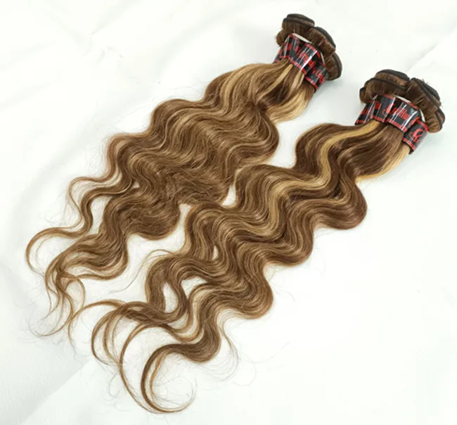 

Letsfly colored hair extension Body Wave Brazilian Hair Piano color Bundles Hair Weft 20PCS Wholesales Price For Extensions