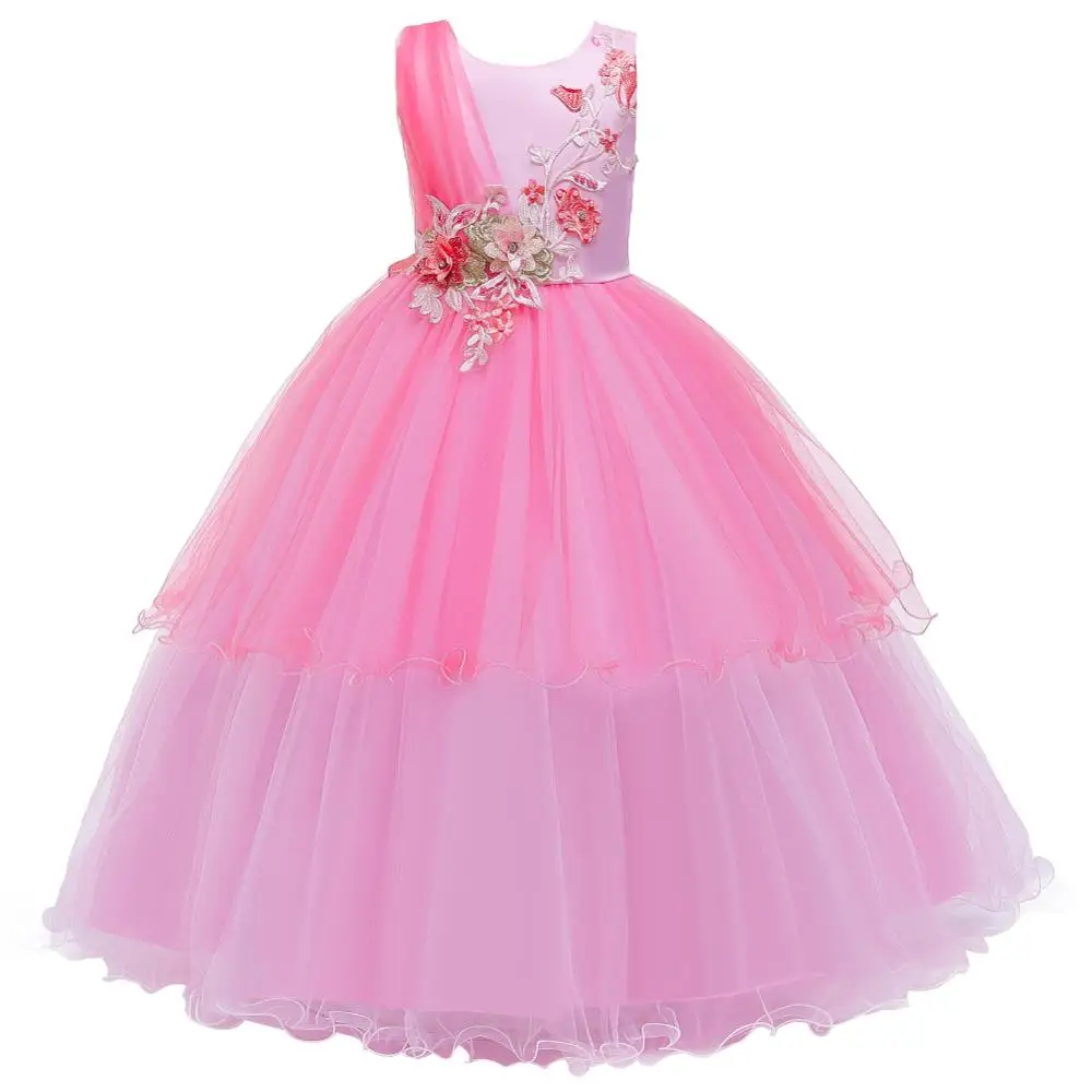 

Children Clothes Birthday Clothing Kid Dress Elegant Party Dress For Children Girls, As picture