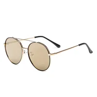 

Wholesale Custom Brands Fashion Sun Glass Trendy Flat Aviation Metal Shades Glasses Sunglasses 2018