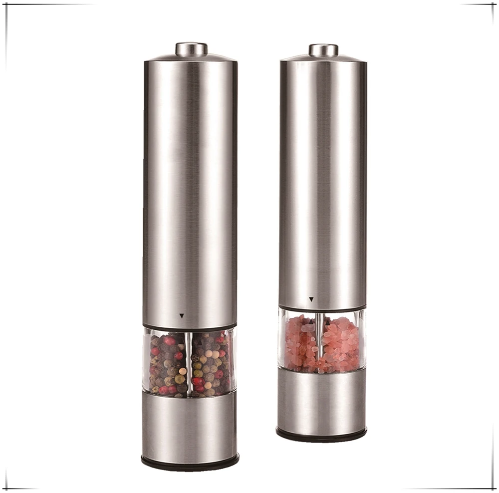 Electric Salt And Pepper Mill / Ceramic Salt And Pepper Grinder Set