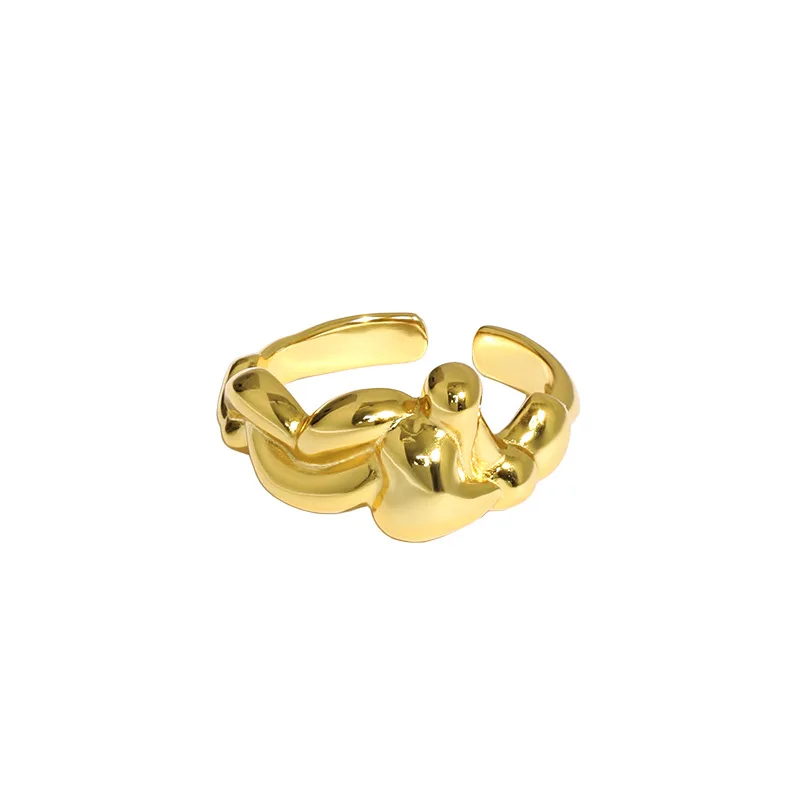 

VIANRLA 925 sterling silver 18k rings womens adjustable vintage rings