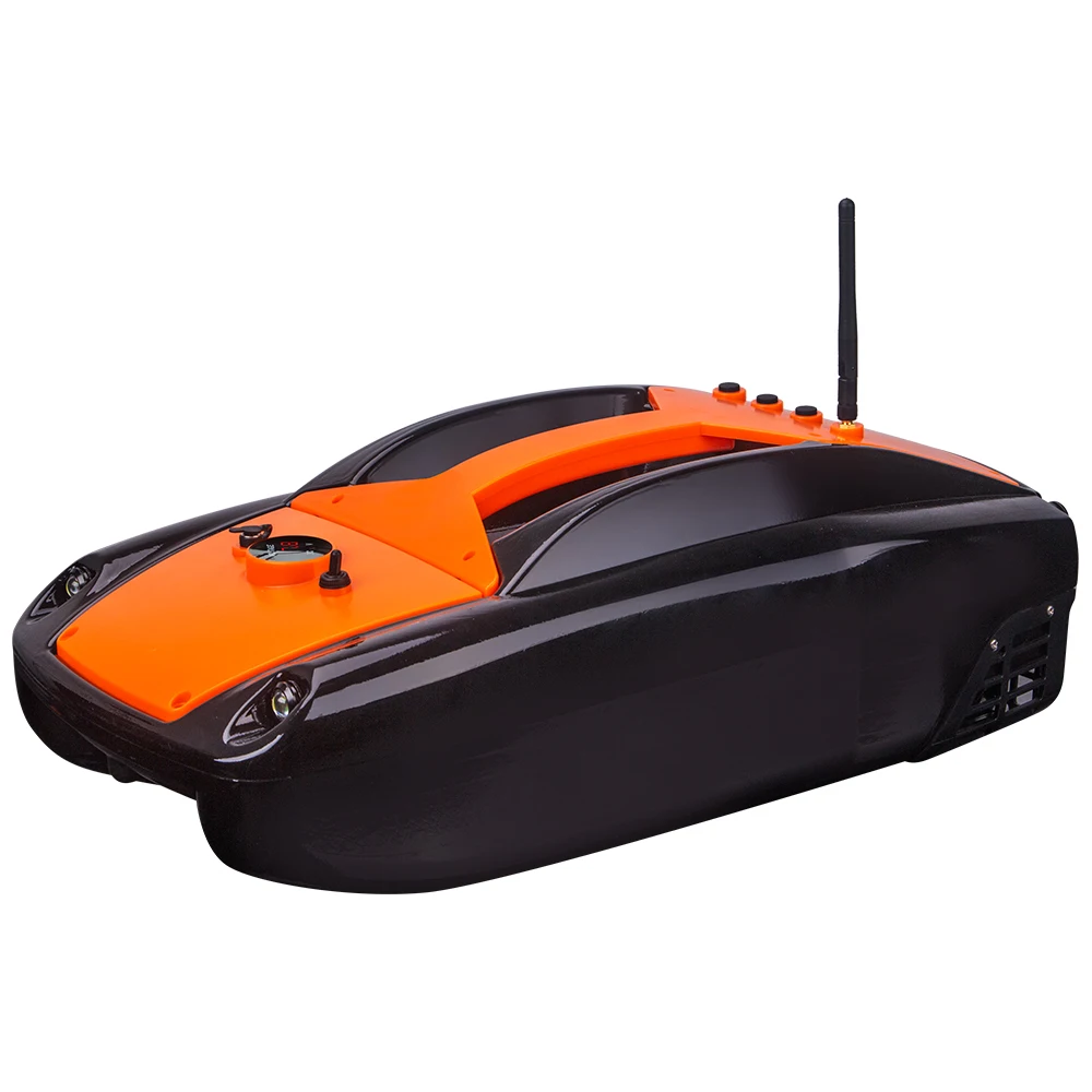 

Carp fishing and entertainment rc bait boat with two hull intelligent remote control nesting ship black orange bait boat