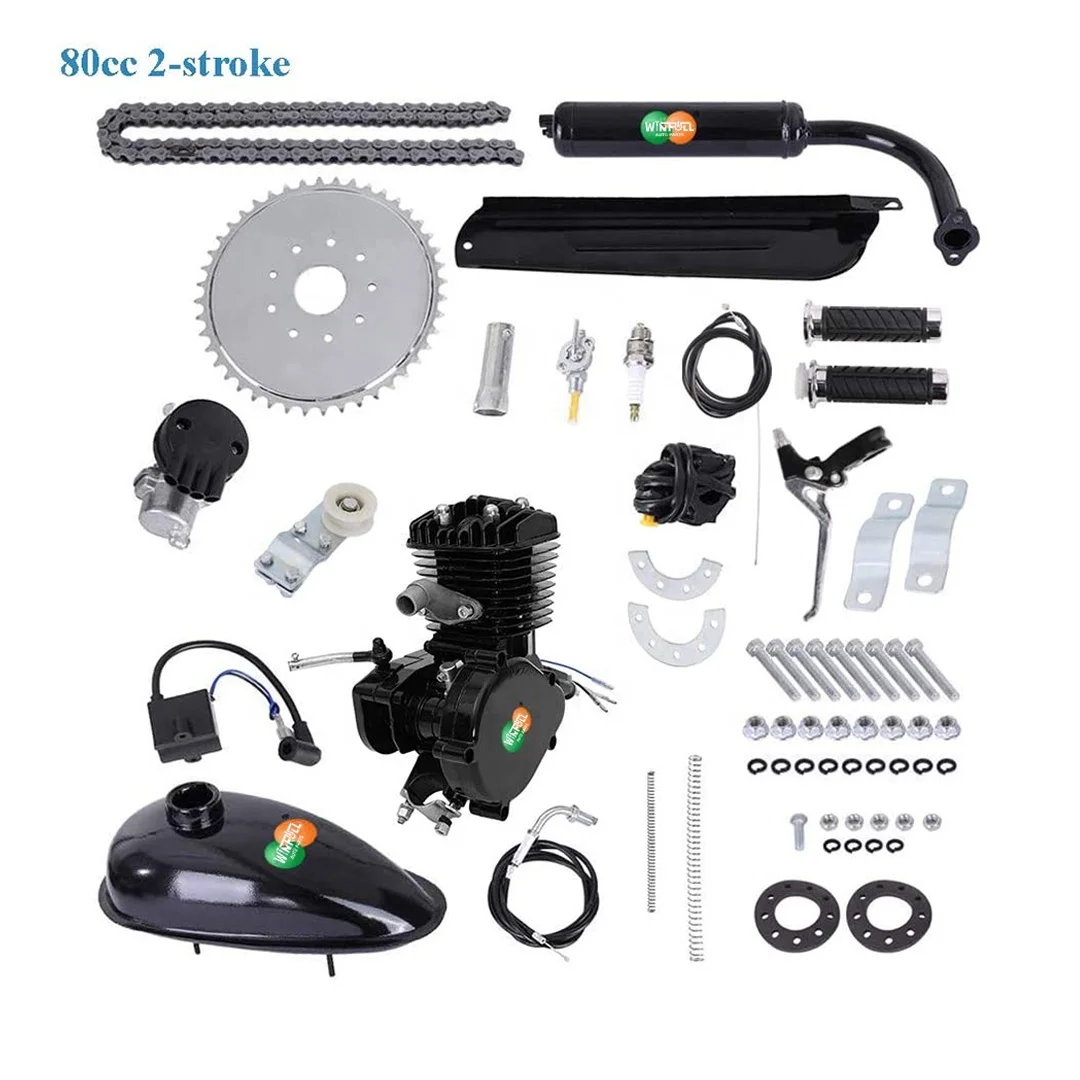 

80cc Bicycle Motor Kit 80cc 2-Stroke Bicycle Engine Kit Single Cylinder Gas Motorized Bike Motor Kit Bike Conversion Set