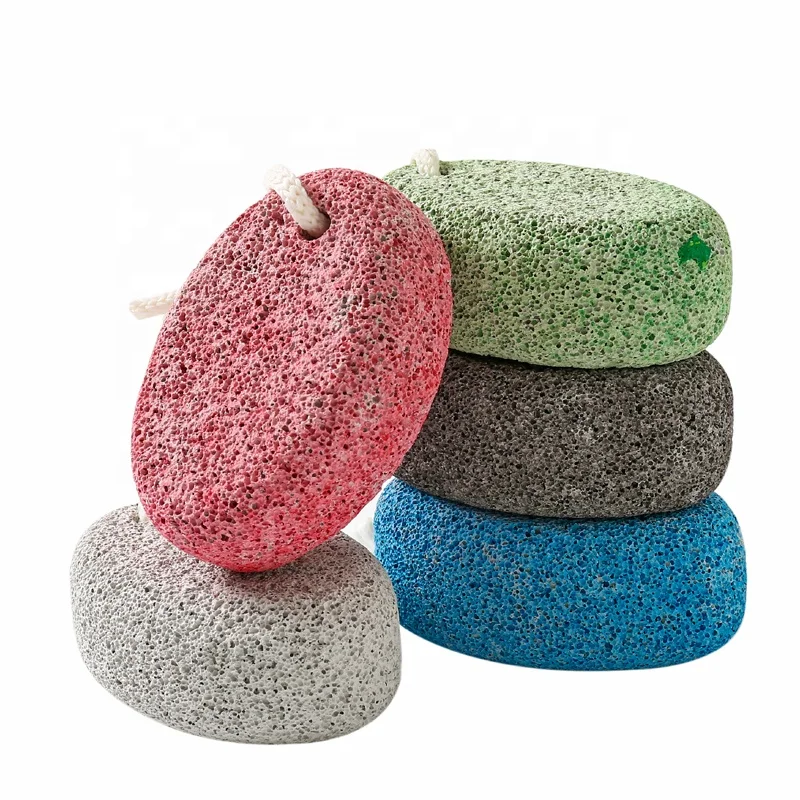 

Wholesale Colorful Foot Pumice Stone Callus Exfoliating Stone Hard Skin Remove Pedicure Scrubber, Picture mixed