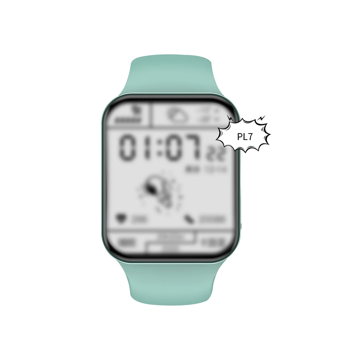 

Custom Watch Face Dial Heart Rate Fitness Tracker Smartwatch PL7 For Android IOS Series 7 Smart Watch