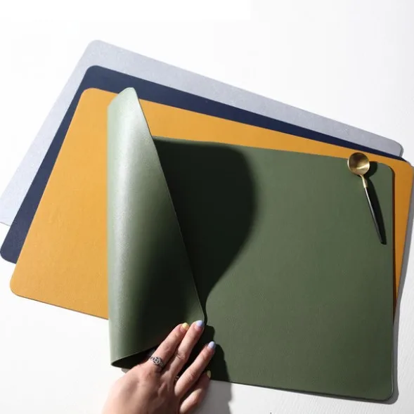 

Double Sides Insulation Square PVC Leather Table Mats Coasters ZGJ-0001