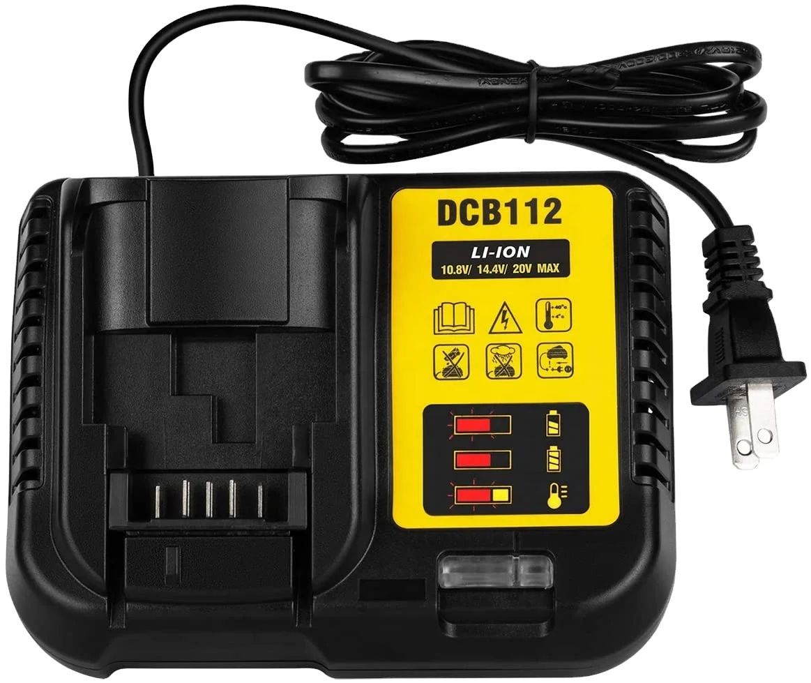 

DCB112 12v and 20Volt MAX Lithium-Ion Battery Charger Replace DCB101 DCB105 DCB115 Use for DCB120 DCB201 etc