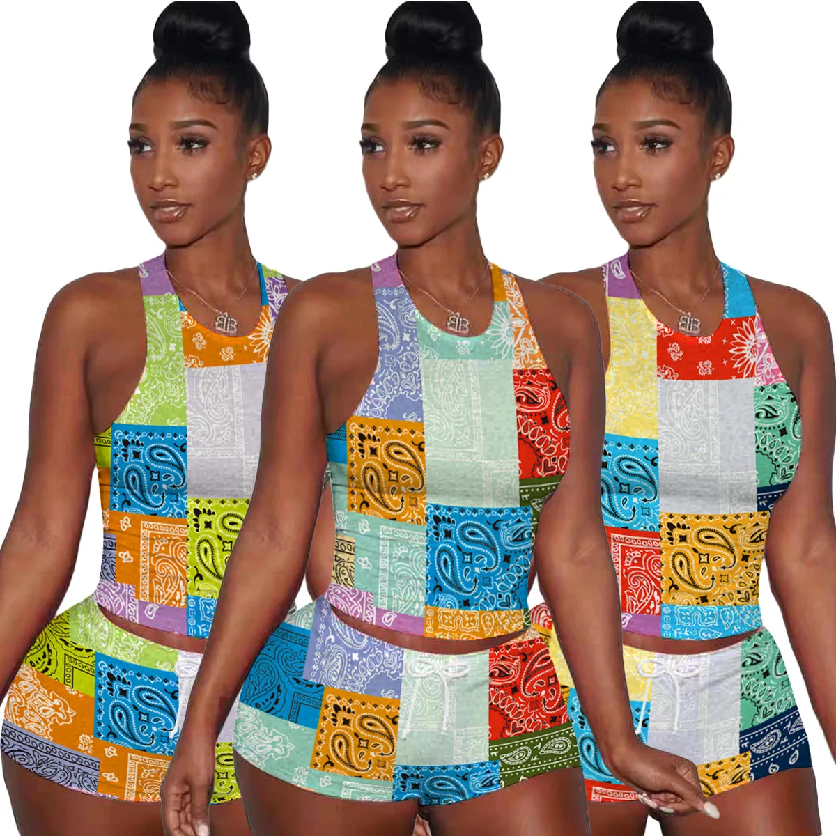 

S1272 Lately Trendy Women Clothing Set Fashion Printed Two piece Casual Summer Sets