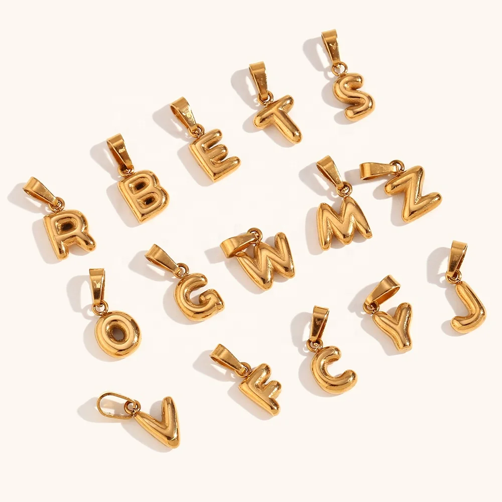 

Dingran New Fashion Stainless Steel Jewelry 18K PVD Gold Plated Letter Charms Jewelry fashion jewelry pendants & charms