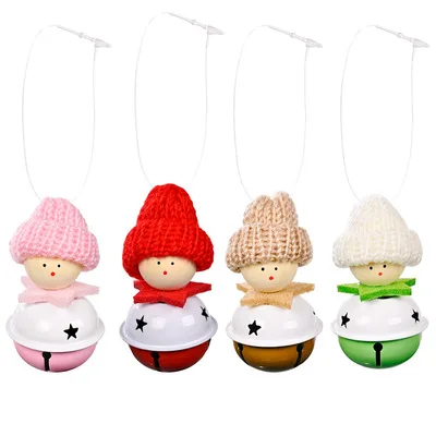 

New Christmas decoration Christmas knit hat bell pendant home scene decoration, Customized color
