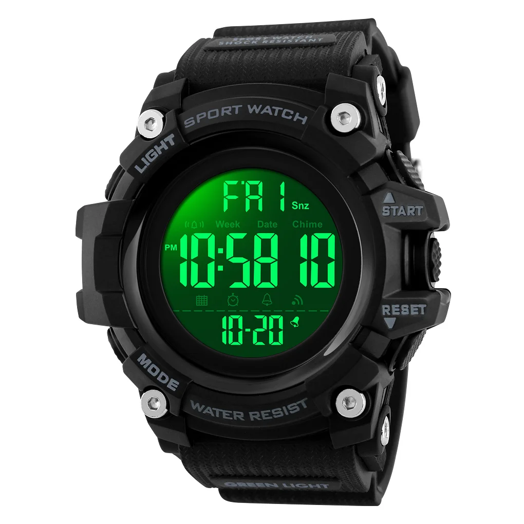 

Skmei 1384 Factory Direct Digital Movement Rubber Sports Wholesale Men Watches, Customized colors are available