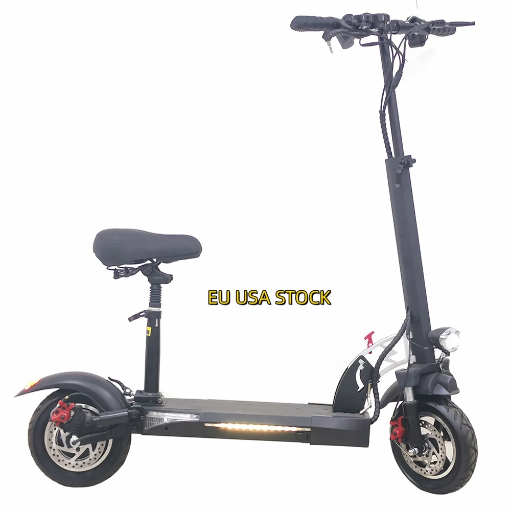 

800W Eu Us Warehouse Scooter Electric 10 Inch Hvd-3 Electric Skateboards Scooter Foldable Electric Bike Scooter With Seat Europe