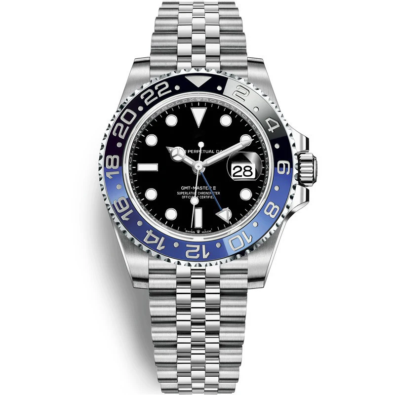 

Luxury Noob Luminous Watch ETA 3135 movement 904L Steel GMT Master watch