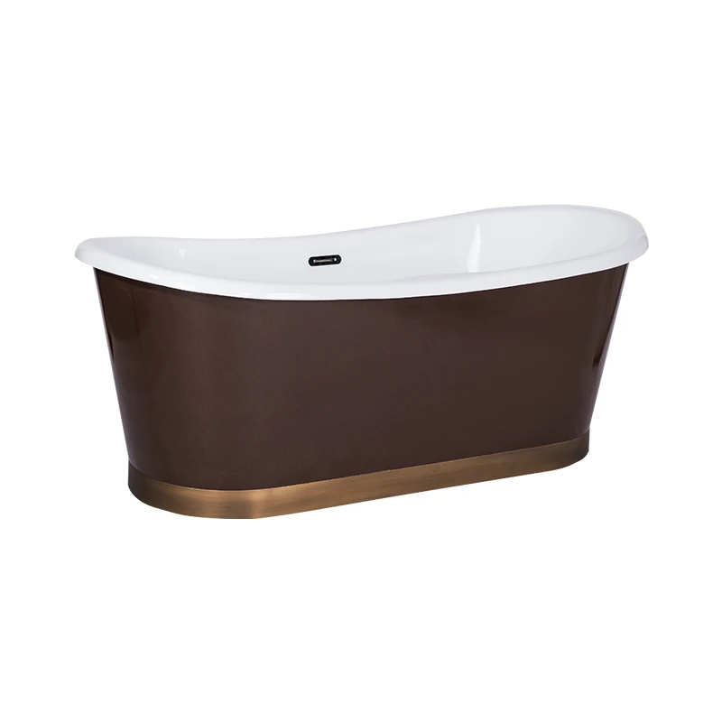 1.82m Acrylic oval luxury big size large cupc bathtub freestanding gold roll top bath bathtub tubs