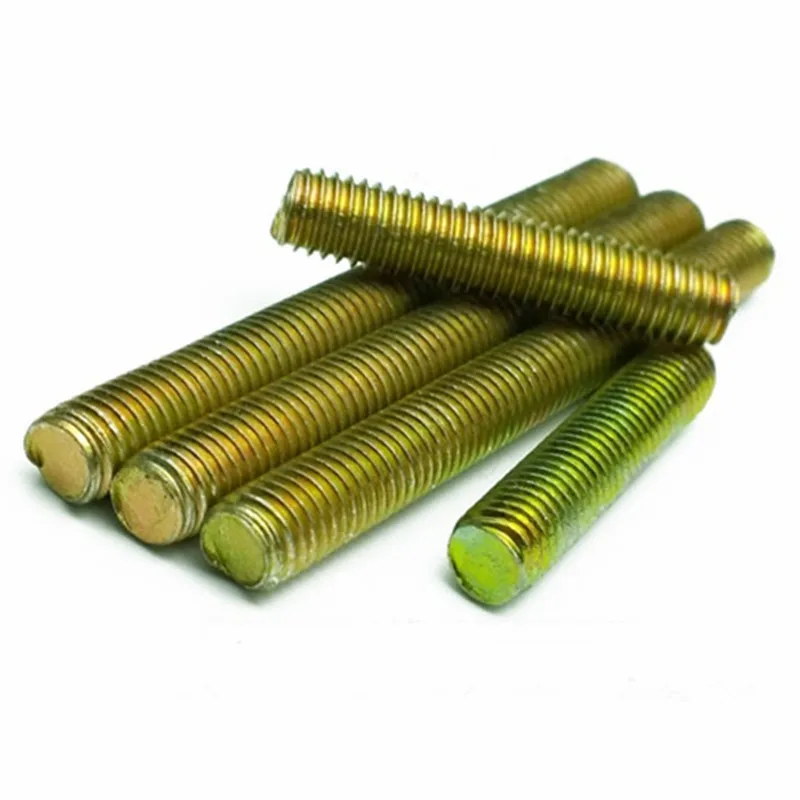 
yellow zinc plated partial threaded rod 10mm 
