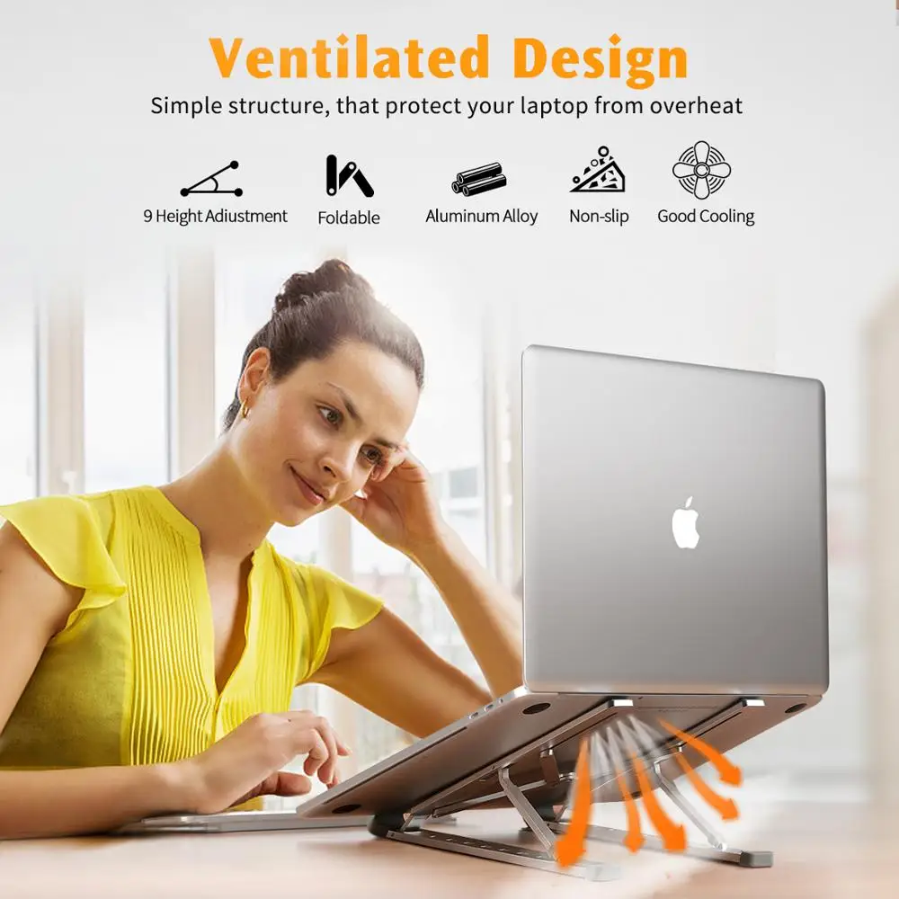 
Universal Aluminium Alloy Holder Stand for Laptop and Tablet PC Stands 