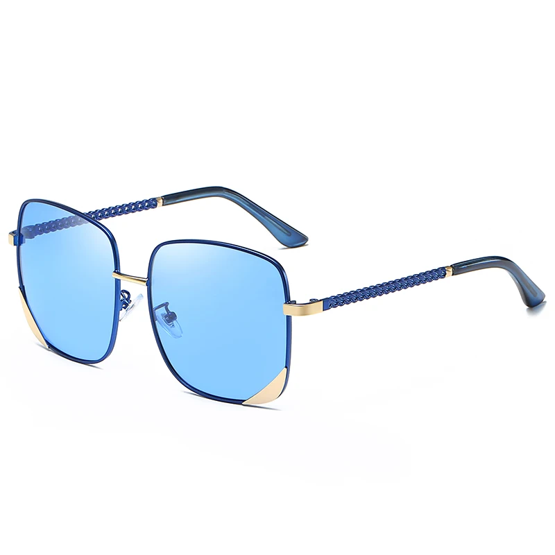 

Pink Over Sized Wholsale Reflective Italy New Fashion Blue Square Shape Cute Rectangular Womens Sunglasses Trendy, Multi colors