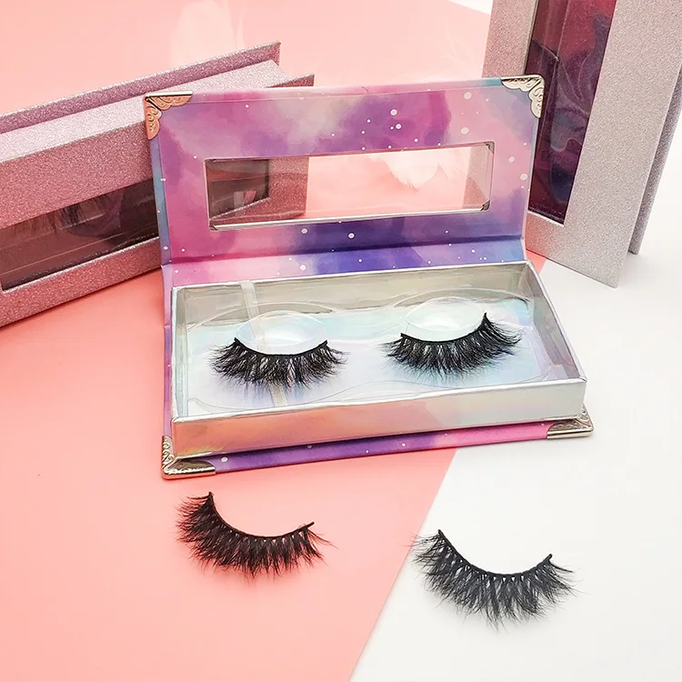 

Wholesale New Style Luxury Diamond Packaging Box 9 Models High-end Natural Black 3D Real Mink False Lash