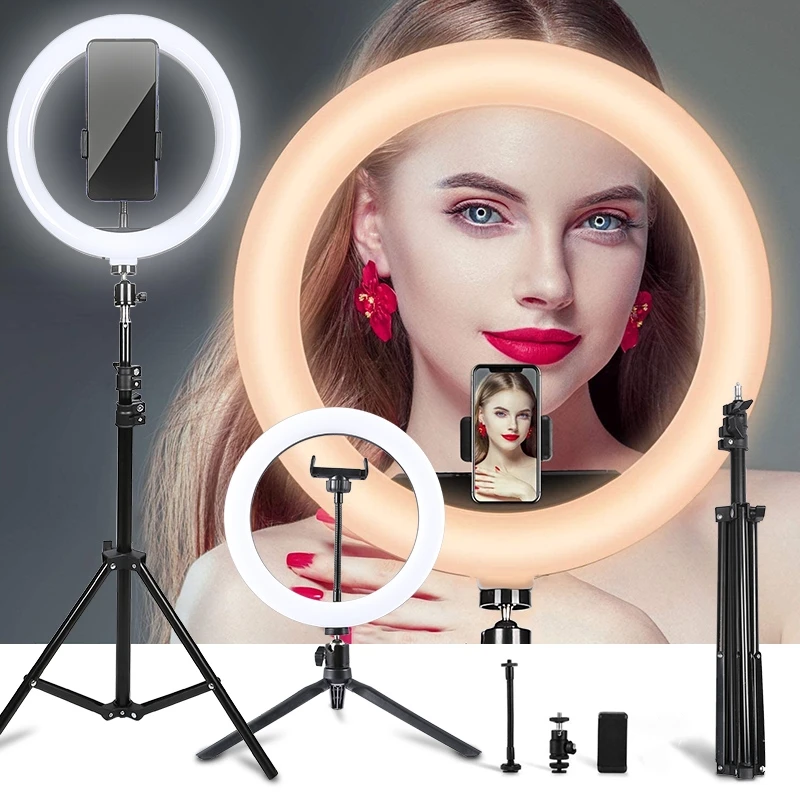 

OEM ODM selfie ring light usb with tripod holder 10inch 12inch 18inch led ring projector light for photography video