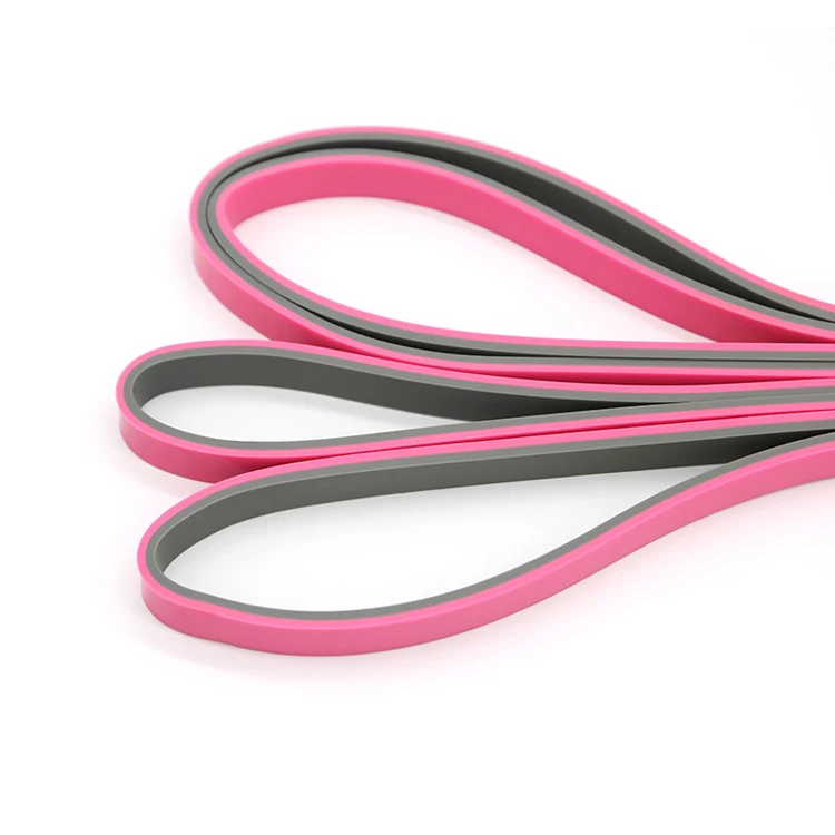 

Custom Logo Stretch Power Latex Workout Fitness Resistance Loop Band, Pink gray,orange gray,blue gray